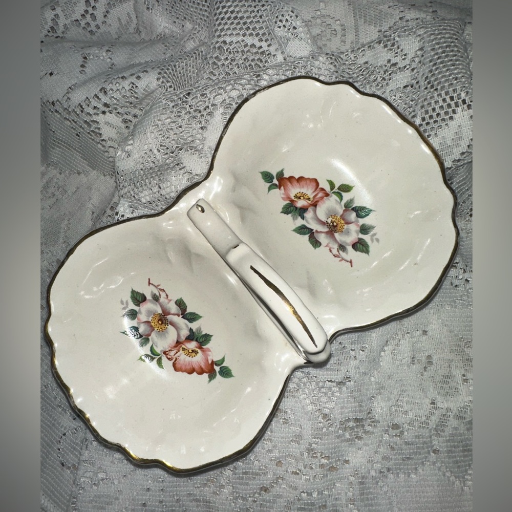 House of Webster Floral Wild Rose Double Dish